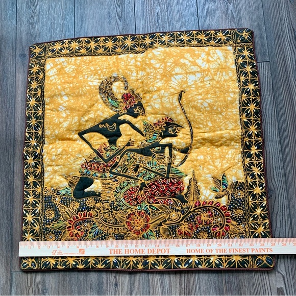 Yellow and Black Decorative Pillow - Picture 10 of 14